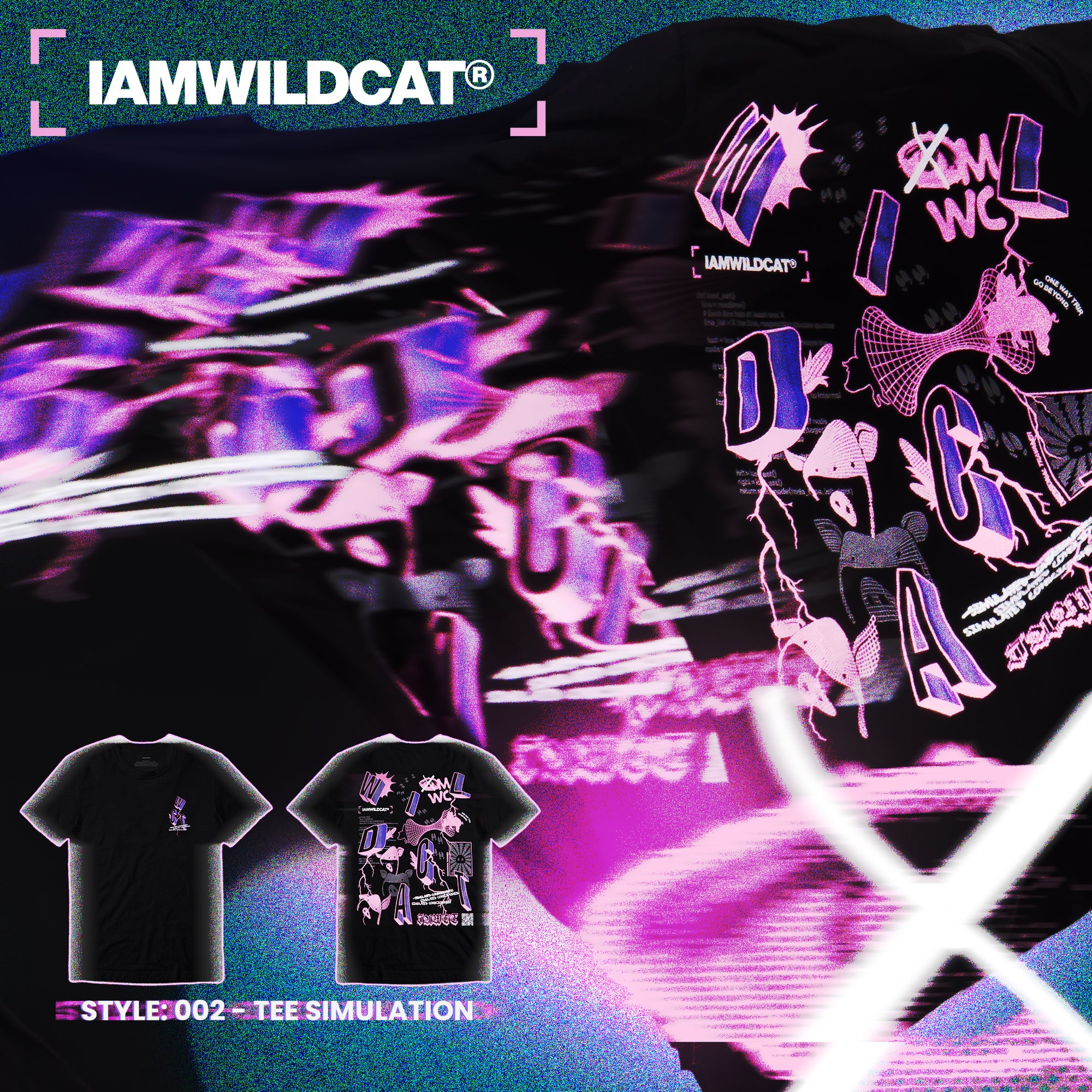 I AM WILDCAT® | SIMULATED CONSCIOUSNESS TEE (BLACK)