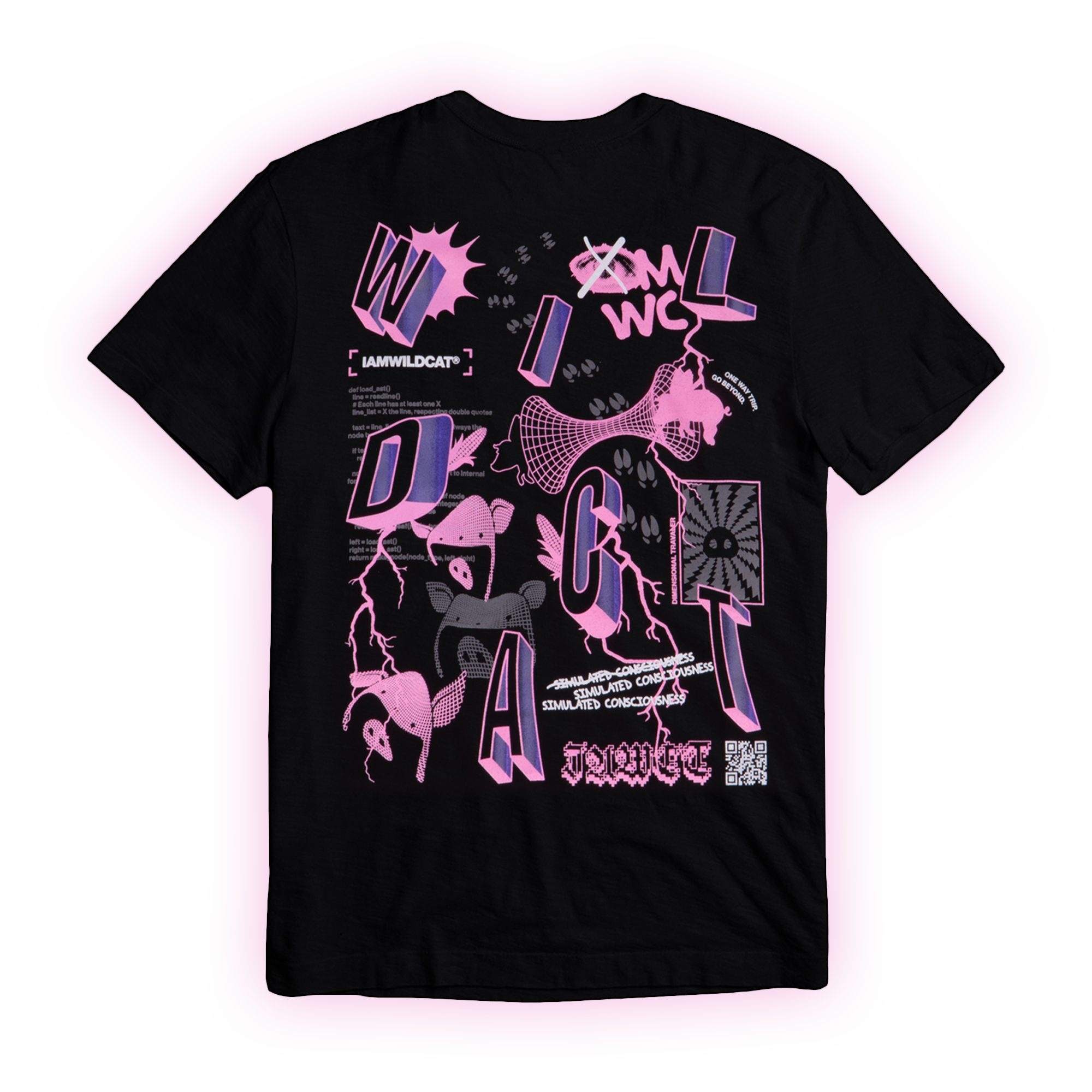 I AM WILDCAT® | SIMULATED CONSCIOUSNESS TEE (BLACK)